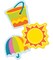Carson Dellosa 36-Piece Mini Spring Bulletin Board Decorations, Colorful Cardstock Sun, Flower Cutouts, and Garden Decor for Classroom, Party, Posterboard, and Name Tags